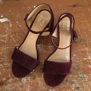 Naturalizer Oxblood Suede Heels, 9.5M